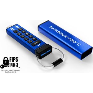 iStorage - datAshur PRO+C - USB Stick - 256GB - USB3 - Beveiliging