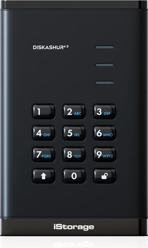 iStorage - diskAshur3 - Externe Harde Schijf - 1TB - USB - Zwart