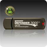 Kanguru - Defender 3000 - USB-Stick - Zwart - 16 GB - Hardware Encrypted - USB 3.0