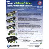 Kanguru - Defender Elite30 - 64 GB - Hardware Encrypted USB-Stick - Zwart