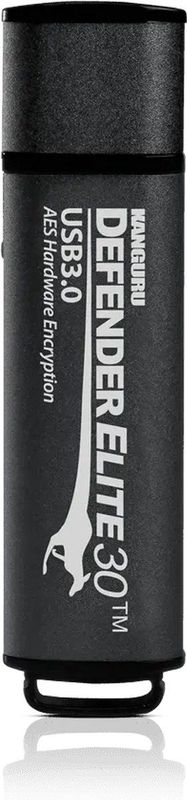 Kanguru - Defender Elite30 - 64 GB - Hardware Encrypted USB-Stick - Zwart