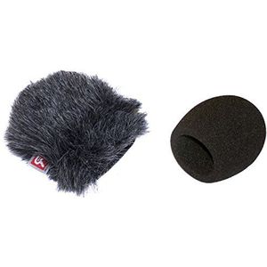 Rycote 055410 Digitale Recorder Schuim Voorruit en Mini Windjammer Kit voor Zoom H1