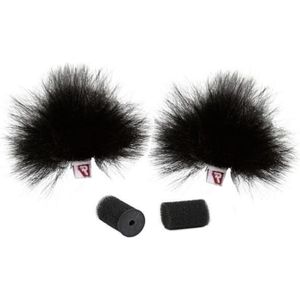 Rycote 065552 Windjammer voor Ristretto Lavalier - Zwart (Pack van 2)