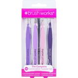 brushworks - Combination Tweezer Set - 4 Stuks - Pincetten
