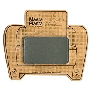 MastaPlasta Premium lederen reparatiepatch - grijs 10 cm x 6 cm (4 inch x 2,4 in). Instant bekleding - kwaliteit krassen en scheuren reparatie voor banken, auto-interieurs, tassen, vinyl en meer