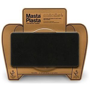 MastaPlasta Suède reparatiepleisters van suède, zelfklevend, voor banken, autostoelen, tassen en meer, maat L, 20 x 10 cm, zwart