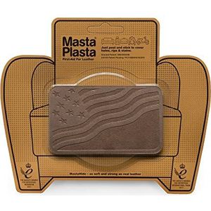 MastaPlasta Direct zelfklevende premium suède en fluwelen reparatiepatch - bruine vlag 10 cm x 6 cm (4 inch x 2,4 in). Bekleding-kwaliteit patches voor banken, auto-interieurs, tassen, jassen en meer