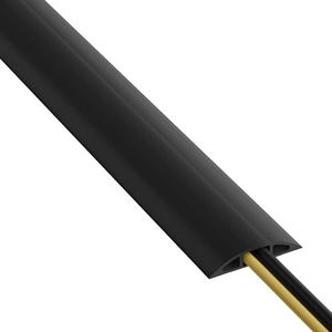 D-Line kabelgoot voor op de vloer, CC-1, kabels verbergen en beschermen en risico's vermijden, 60 mm x 12 mm, 1,8 m lengte, zwart