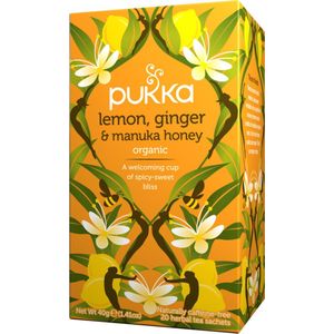 Thee Pukka Lemon Ginger & Manuka Honey 20 zakjes