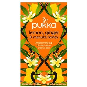 Thee Pukka Lemon Ginger & Manuka Honey 20 zakjes