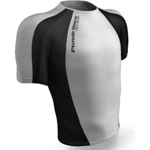 PunchTown Rash Guard Classic Korte Mouwen Wit Zwart - L