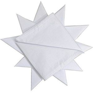 12 Pack mannen 100% katoen witte zakdoek 16"" x 16"" (40cmx40cm)