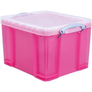 Really Useful Box opbergdoos 35 liter, transparant, helroze