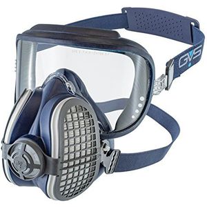 GVS Filter Technology SPR404 Elipse Integra Safety Goggle + P3 Dust and Nuisance Odour Half Mask Respirator, Filters Ready Fitted, Small/Medium