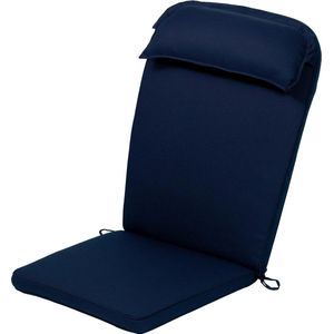 Hoge rugkussens voor Adirondack Chair - Zitkussen voor ligstoel Ligstoel - Zitkussen voor tuinstoelen, strandstoel, schommelstoel - Stoelkussen 124x59 cm - Navy