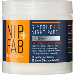 NIP+FAB Glycolic Fix Extreme Reinigende Pads voor ’s nachts 60 st