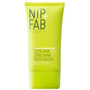 Nip + Fab Teen Skin Fix Zero Shine | Vochtinbrengende Gezichtscrème Met Niacinamide En Antioxidant Wasabi-Extract | Matting Face Cream | Talg Control | Anti-Acne Behandeling | 40 Ml