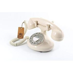 GPO 1922SPUSHPEARL - Telefoon Pearl klassiek jaren ‘20, druktoetsen, creme