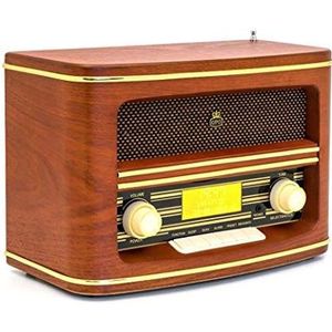 GPO WINCHESTERDAB retro kast radio van hout met DAB+ en FM-radio in jaren 50 design