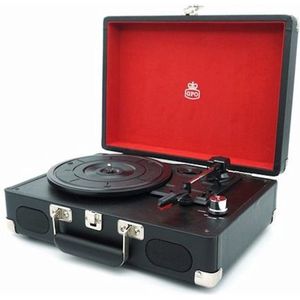 GPO SOHOBLASIL - Platenspeler Soho retro, ingebouwde speakers, zwart