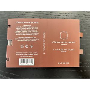 Ormonde Jayne - NAWAB OF OUDH - 2ml PARFUM Original Sample