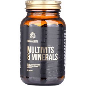 Grassberg Multivits & Minerals (60 Caps) Unflavoured - Vitaminen, mineralen & gezondheid - Vitaminen & Mineralen Complex