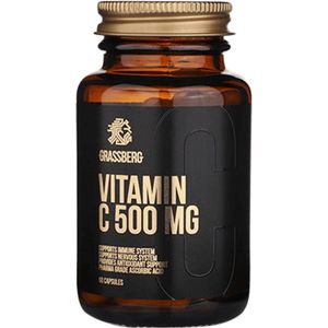 Grassberg Vitamin C 500 mg (60 Caps) Unflavoured - Vitaminen, mineralen & gezondheid - Vitaminen