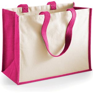 Westford Mill Printers Jute Classic Shopper WM422 - Fuchsia - 42 x 33 x 19 cm