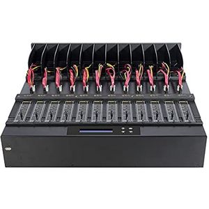 Systor 1 tot 11 M.2 NVMe/SATA duplicator - 18GB/min - Standalone Copier & Eraser/Sanitizer voor meerdere PCIe M2, 2,5/3,5 inch harde schijf harde schijf en SSD Solid State Drives (SYSNVME-XW311)