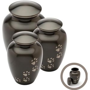 Urns UK Matlock Urn van tin, 20,3 cm, zwart