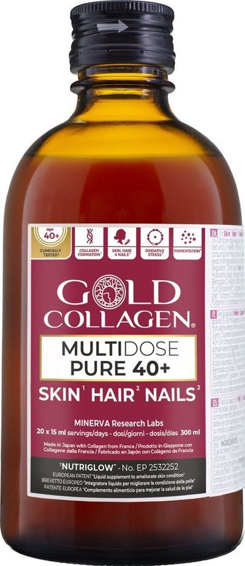 Gold Collagen - MULTIDOSE PURE 40+ - Vloeibare Formule - 300ml - Voor Vrouwen 40+