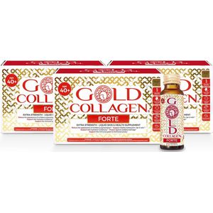 Gold Collagen FORTE - WINTER AKTIE - Maandkuur met exclusief kikoy laken -Bestverkopende klinisch bewezen formule -2 Europese patenten -vloeibaar met 20 actieve ingrediënten om je eigen natuurlijk collageenproductie te stimuleren - Made in Japan