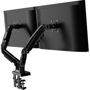 Monitorhouder 2 monitoren voor 19 tot 32 inch beeldschermen – VESA 75 & 100 mm bureauklem – hoogteverstelling kantelbaar en draait – verhoogd draagvermogen van 2-9 kg (MX400)