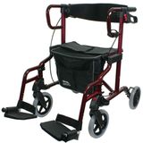 Drive Devilbiss Healthcare - Rollator en Rolstoel in 1 - Diamond Deluxe - Gebruikersgewicht tot 136 kg