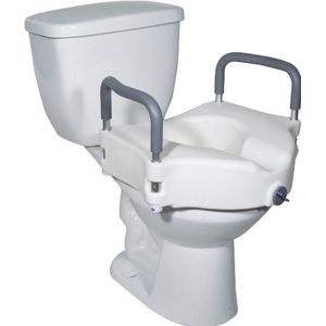 Drive Medical 12027RA 2-in-1 toiletzittverhoging/toiletopzetstuk met afneembare rugleuningen