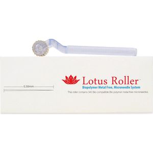 White Lotus Polymeer Dermaroller – 0,5 mm - Hypoallergeen nikkel- en metaalvrij dermaroller systeem