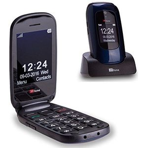 TTfone Lunar Grote knoop, eenvoudig, elegant design, zonder simkaart, mobiele telefoon (blauw)