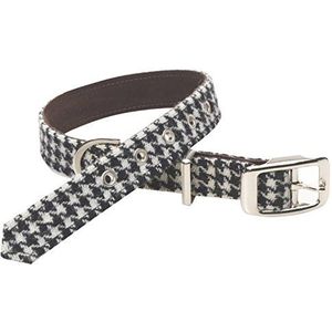 Lovemydog Ellesmere Harris hondenhalsband, tweed, maat L, zwart/wit