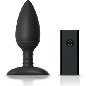 Nexus - Ace - Vibrerende Buttplug - Siliconen - Zwart - Maat M