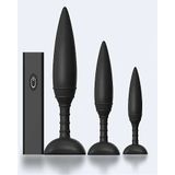 ACE SMALL Remote Control Vibrating Butt Plug - Black