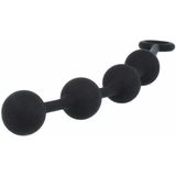 EXCITE Medium Silicone Anal Beads - Black