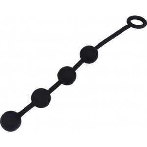 EXCITE Medium Silicone Anal Beads - Black