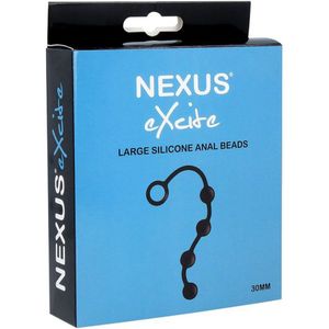 EXCITE Large Silicone Anal Beads - Black