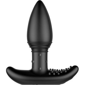B-STROKER Remote Unisex Massager with Rimming Beads - Black