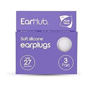 EarHub Sleepwell zachte premium siliconen oordopjes 3 paar. Herbruikbare en aangepaste siliconen oordopjes. Best gebruikt voor slaap. Ook gebruikt voor reizen, watersport, werk, studie en concerten.
