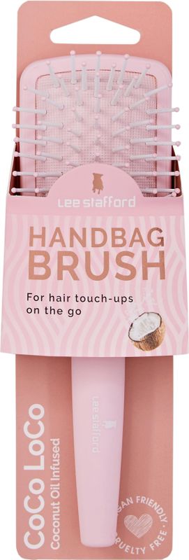 Lee Stafford - Coco Loco Handbag Paddle Brush - Haarborstel - Zwart - Natuurlijke en Synthetische Haren