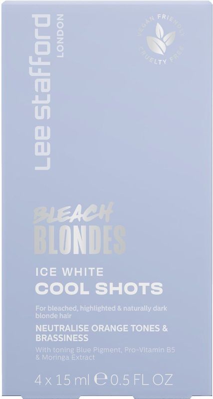 Lee Stafford - Bleach Blondes Ice White Toning Cool Shots - 4x 15ml