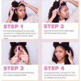 Lee Stafford - 2 In 1 Edge Brush & Comb - Haarborstel - Zwart - Kunststof