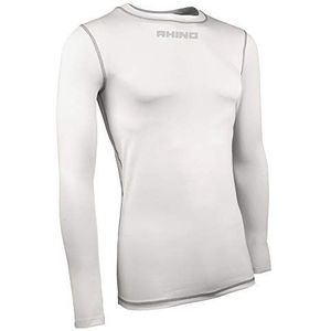 Rhino Unisex's Tagless Baselayer, Wit, Groot