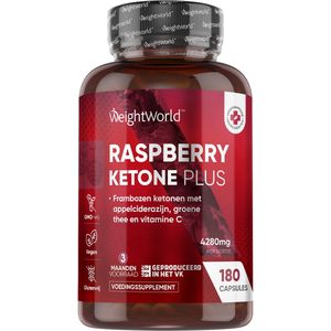 Afslankmiddelen - Raspberry Ketone - 180 Capsules - Vegan